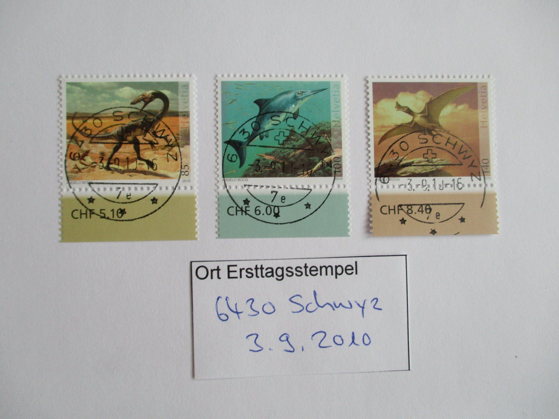 Tous les timbres: Voll Ort Ersttagsstempel 6430 Schwyz – D'occasion à Langnau b. Reiden par Aktuell88