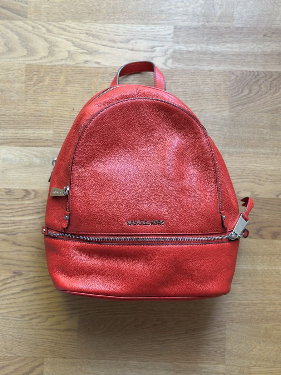 Michael Kors Zaini: Michael Kors Rucksack, Leder rot – Nuovo (secondo la descrizione) da Basel venduto da FatmaCan52