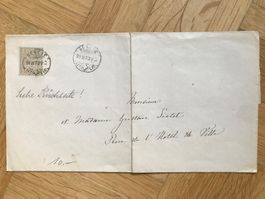 1873 Sitzende Helvetia Nr.28 a. Couvert