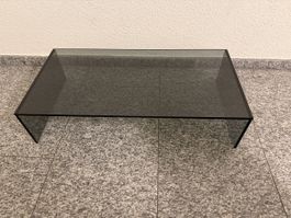 TV-Aufsatz / Monitor /Podest aus Rauchglas, 60 × 30 × 14 cm