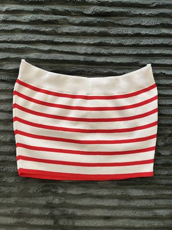Bandeau rayé rouge et blanc asos