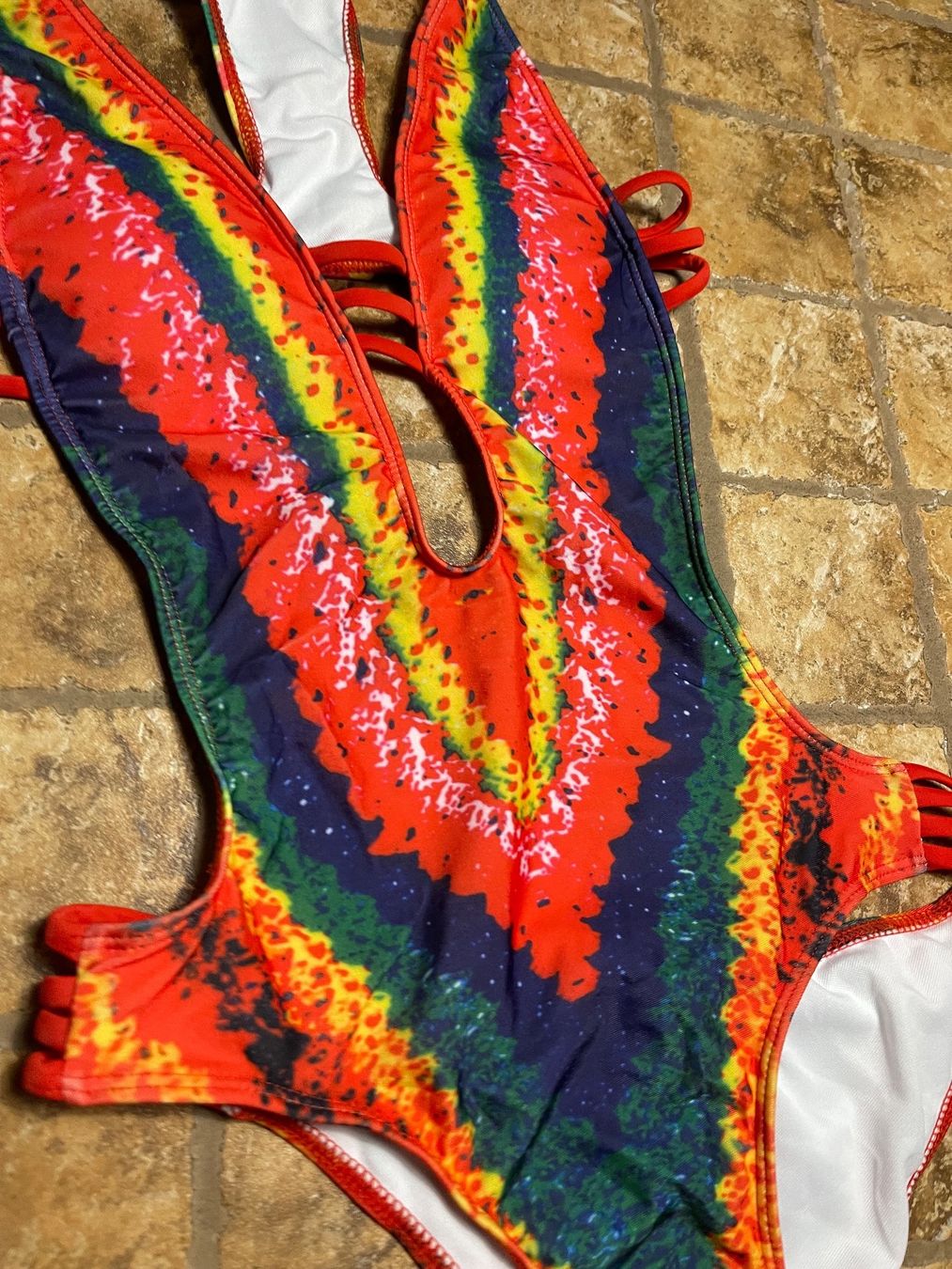 Costumi da bagno & Bikini: Tuta Costume da bagno multicolore con strisce – Nuovo e nell'imballaggio originale da Gordevio venduto da LanaZimm 7