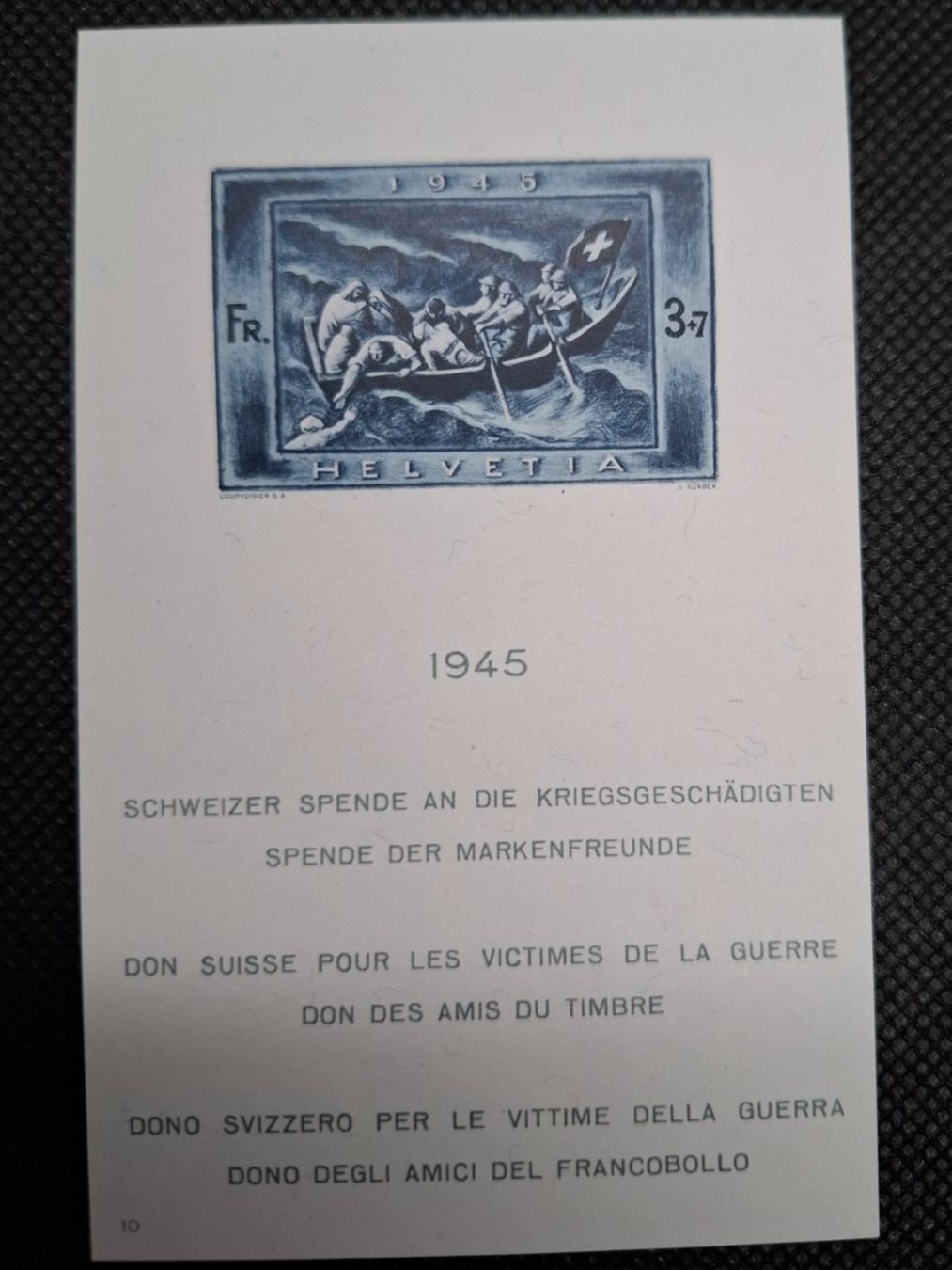Tutti i francobolli: 1945 Schöner Spendeblock  Postfrisch  /   745 – Nuovo (secondo la descrizione) da Rümlang venduto da coh_87ww