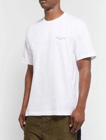 cdg comme des garcons homme small logo T shirt White Weiss M