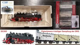 Fleischmann - 4-teiliger Dampfzug der DRG, BR 86 mit DSS