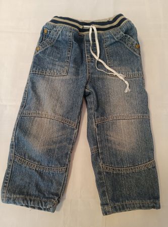 Smile Jeans Hose gefüttert Gr 92 Kinder Blau