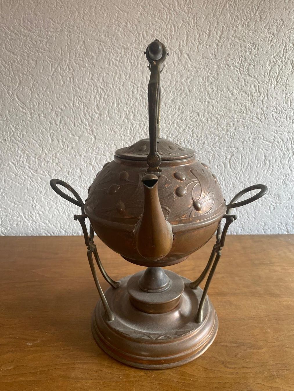 Théières: Kupfer Teekanne mit Rechaud – D'occasion à Wettingen par inf_ch9b 1