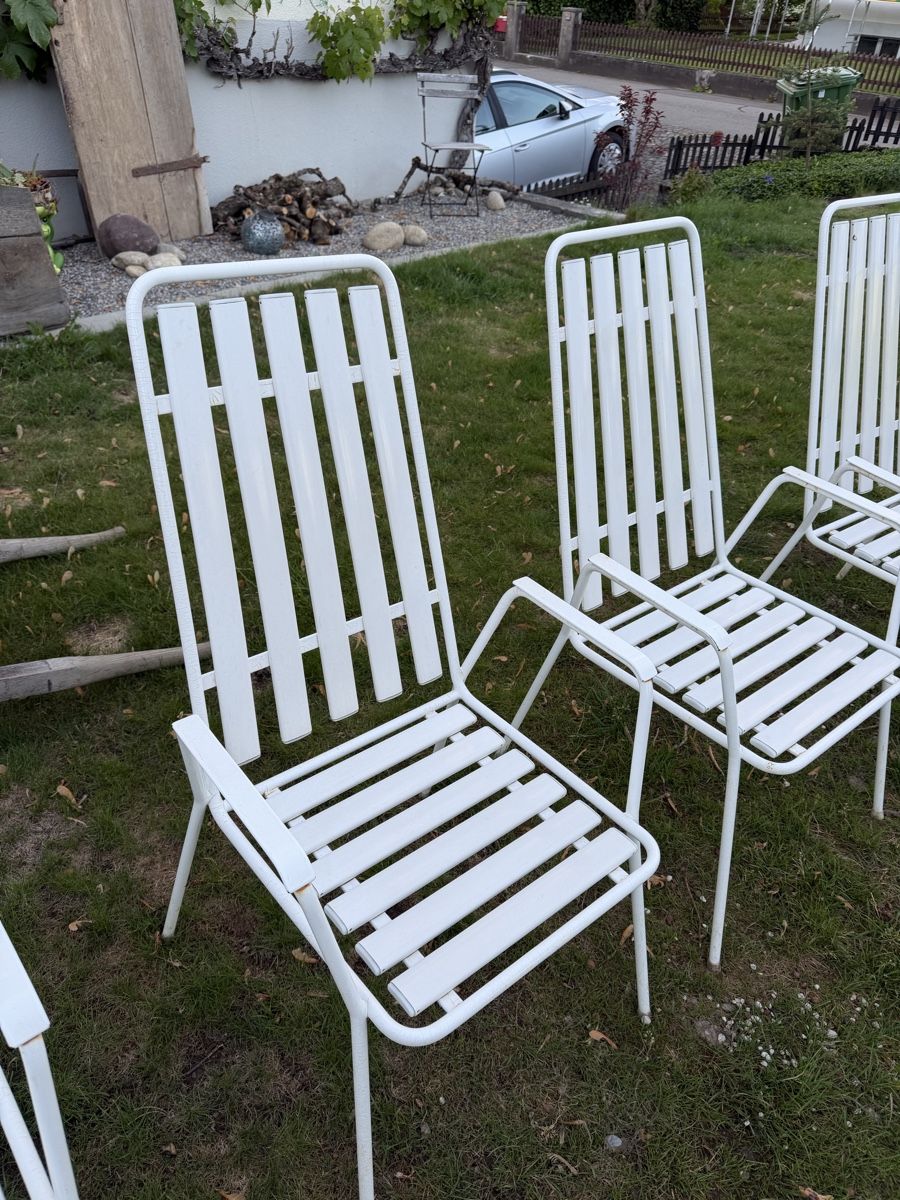 Sedie: 5x Weisse Gartenstühle Metall – Usato da Suhr venduto da BonsaiGutzi 2