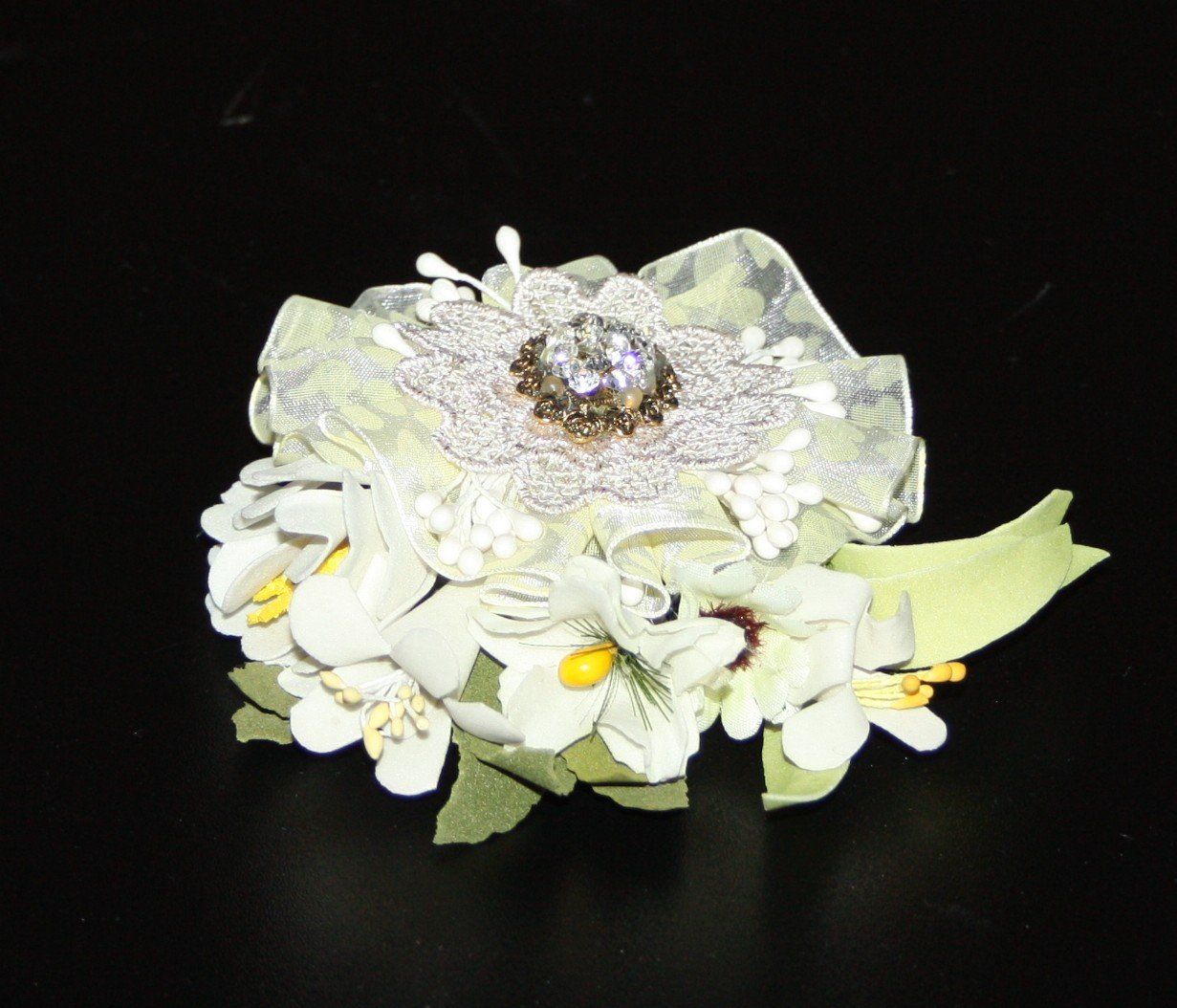 Accessori per capelli: Brosche Haarschmuck gelb-grün romantisch – Usato da Flüelen venduto da Diversicum-Shop