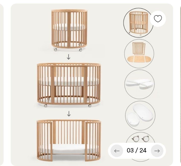 Stokke Betten: Stokke Sleepi Kinderbett, oval, umbaubar – Gebraucht aus Seengen von artemik 5