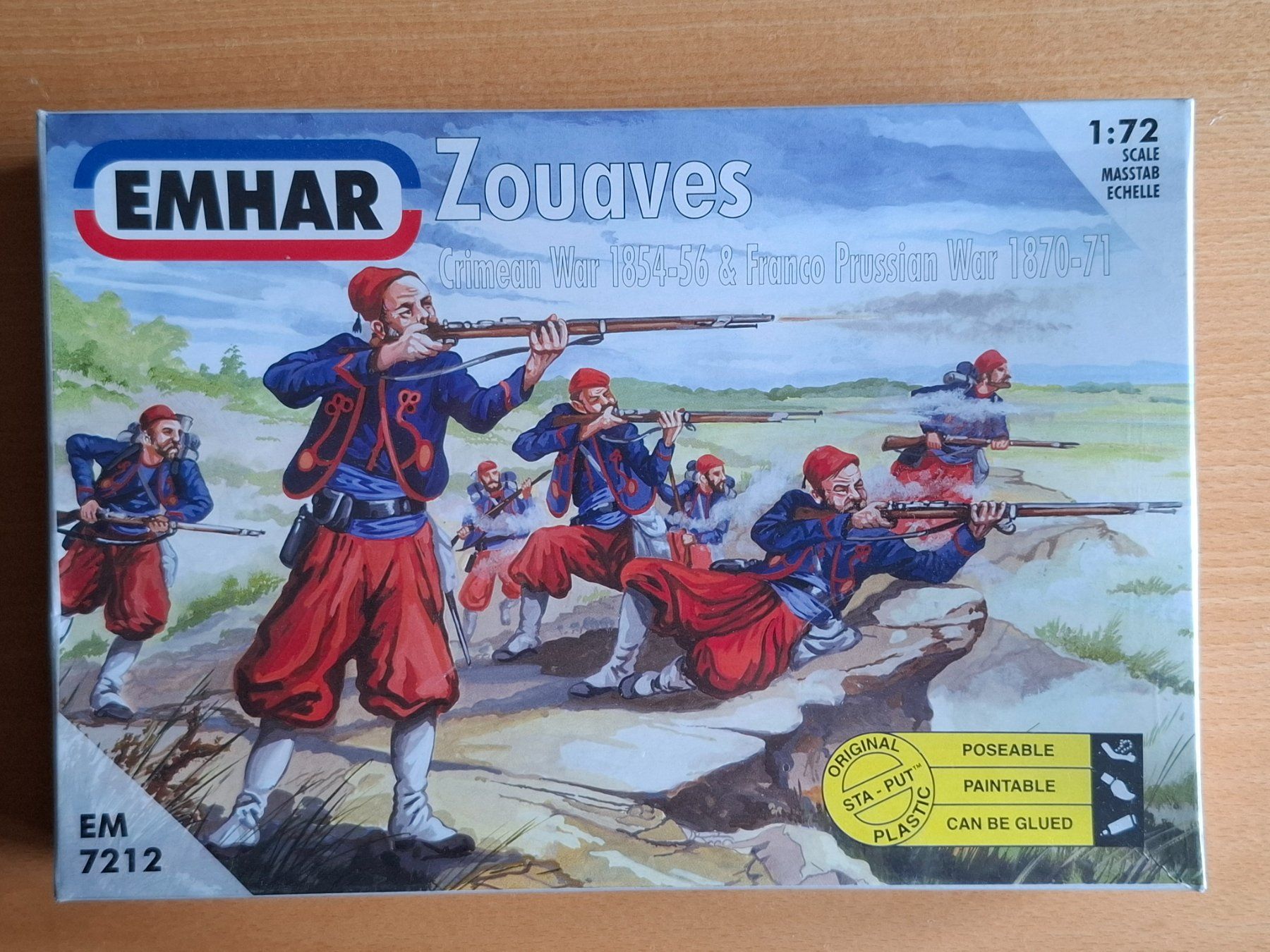 Kit di modellismo & Modellini statici: Emhar 1/72 Zouaves – Nuovo e nell'imballaggio originale da Diepoldsau venduto da beeteutel