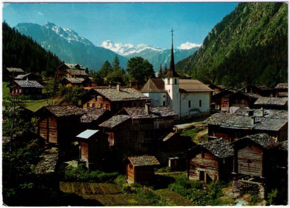 Cartes postales: Blatten ob Naters mit Mischabel – D'occasion à Binningen par Mountainrider