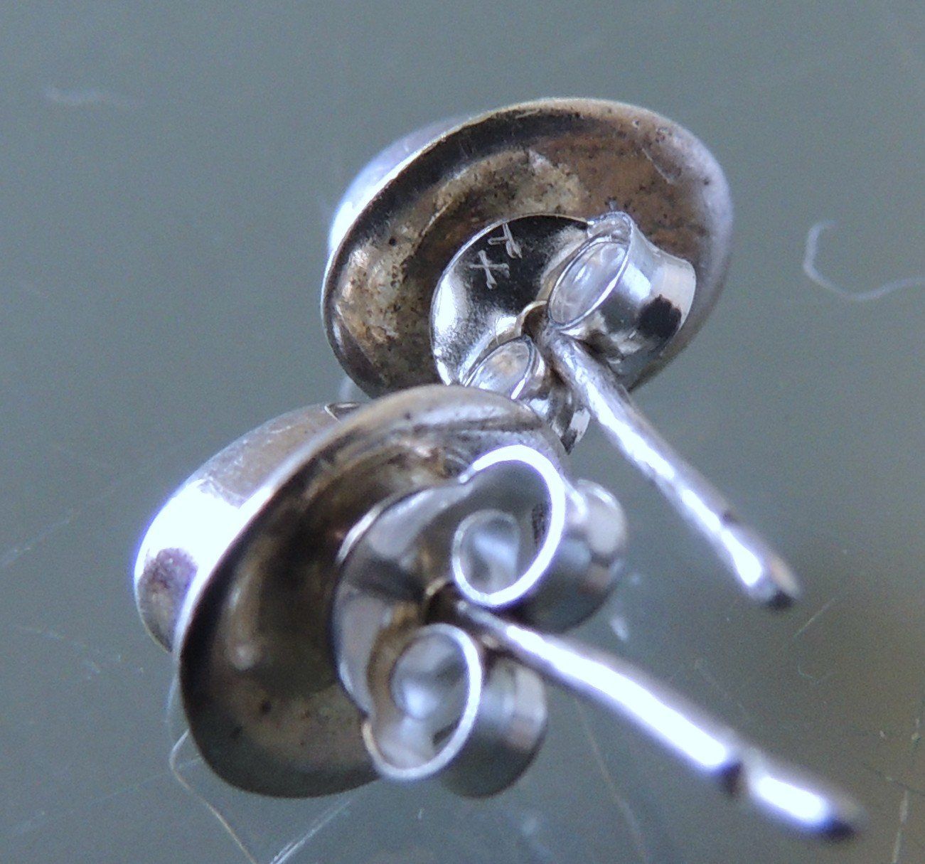 Orecchini pendenti & Orecchini a lobo: Granat Silber 925 Ohrstecker 9 x 7 mm – Usato da Waldenburg venduto da schaller707 3