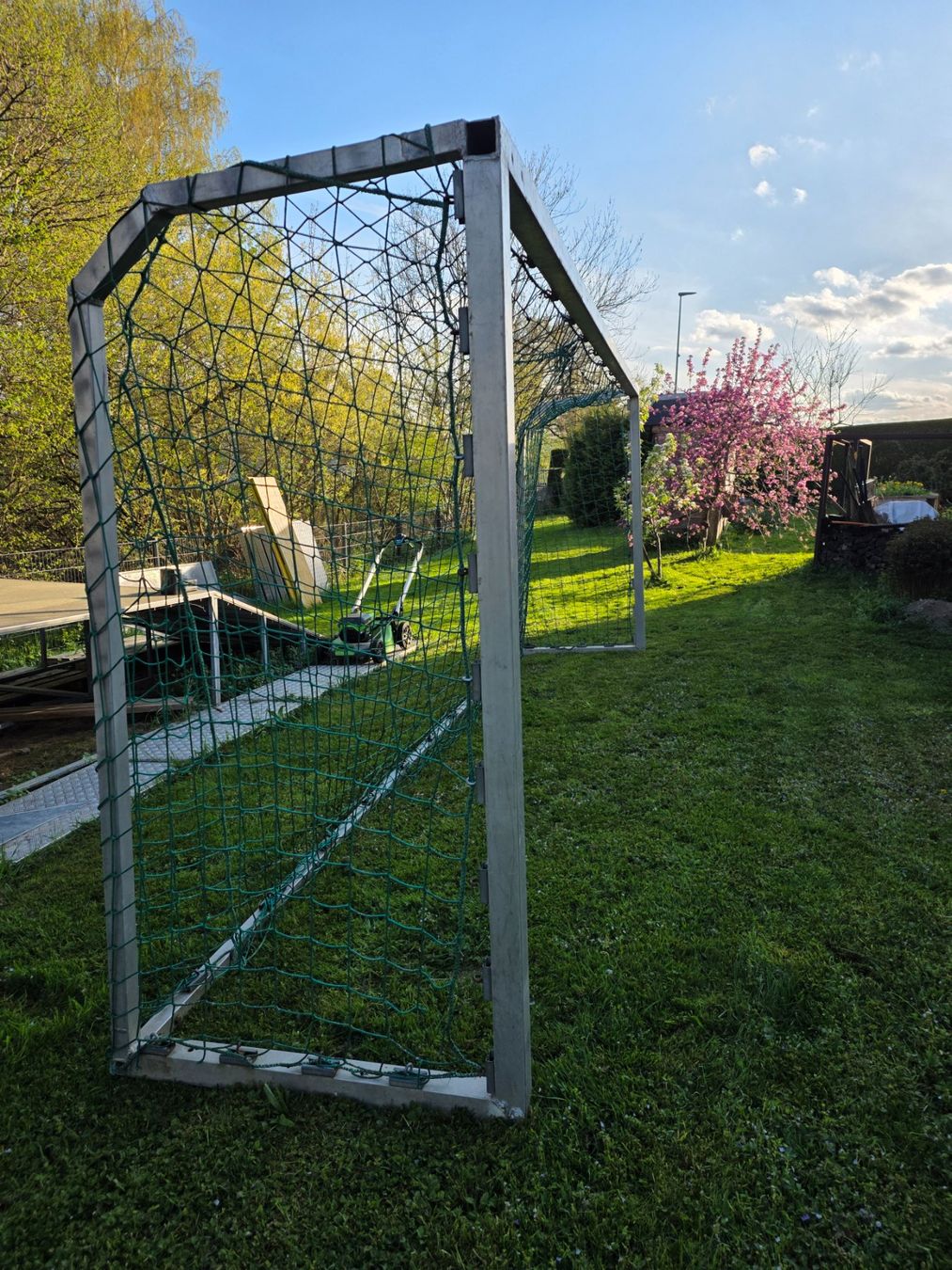 Porte da calcio e da hockey: 5 Meter Alu Goal – Usato da Weingarten-Kalth venduto da jasa06