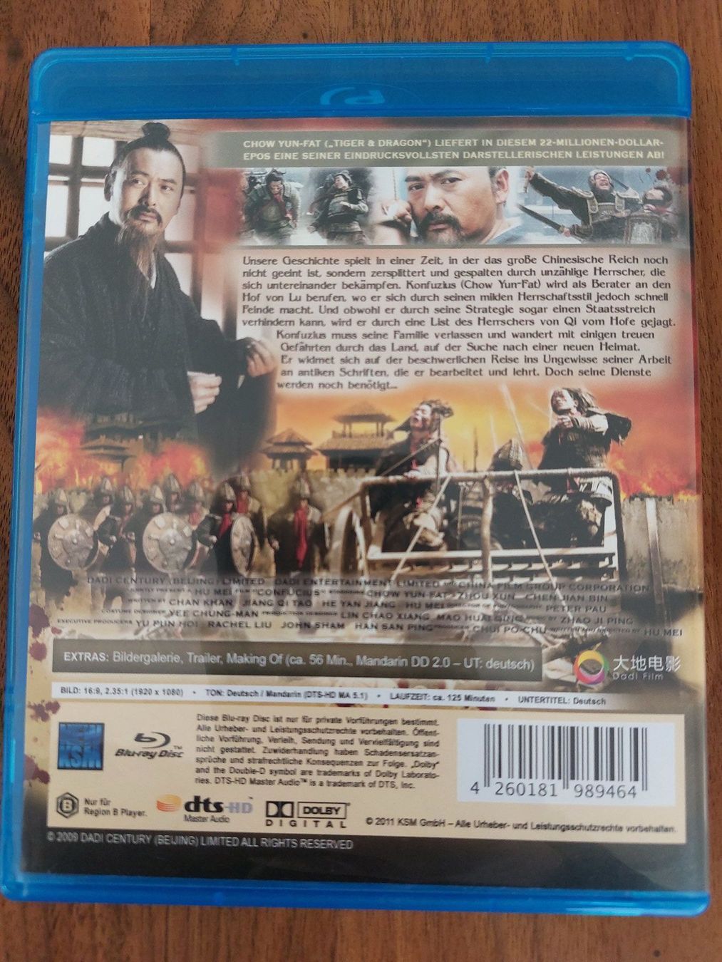 Tutti i DVDs: Blu Ray - Konfuzius mit Chow Yun Fat – Usato da Rheinfelden venduto da FilmAuktion 1