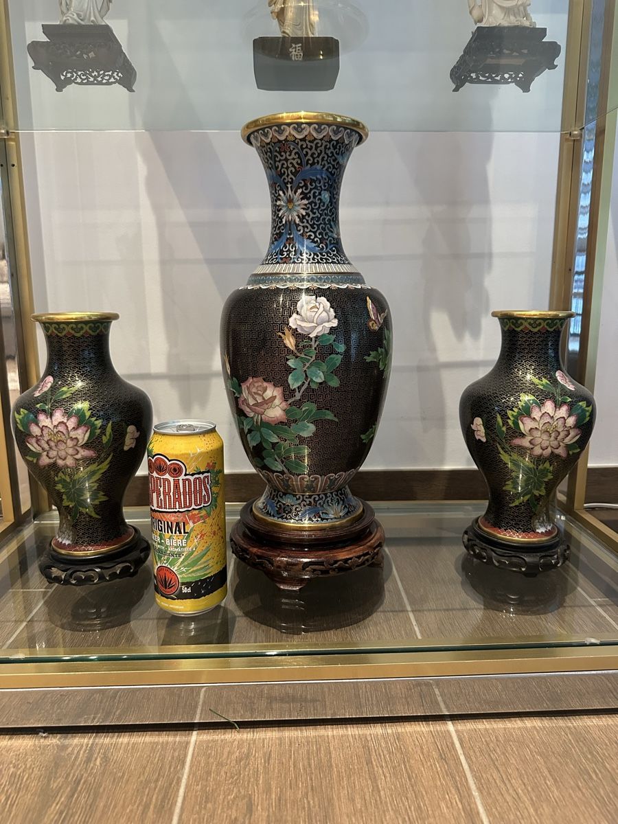 Vasi & Recipienti: Tryptique de vases chinois en cloisonné – Usato da Bellevue venduto da bordeaux075cl 1