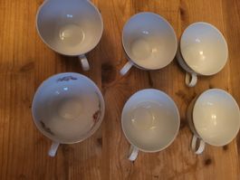 6 süsse alte Moccatassen