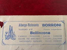 Antico conto Ristorante Borroni Bellinzona
