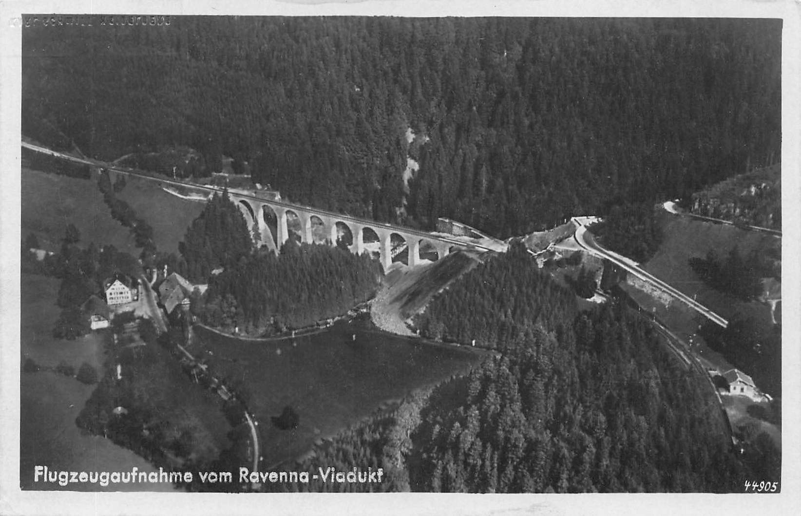 Cartoline postali: Flugzeugaufname vom Ravenna Viadukt – Usato da Biasca venduto da Blenio71