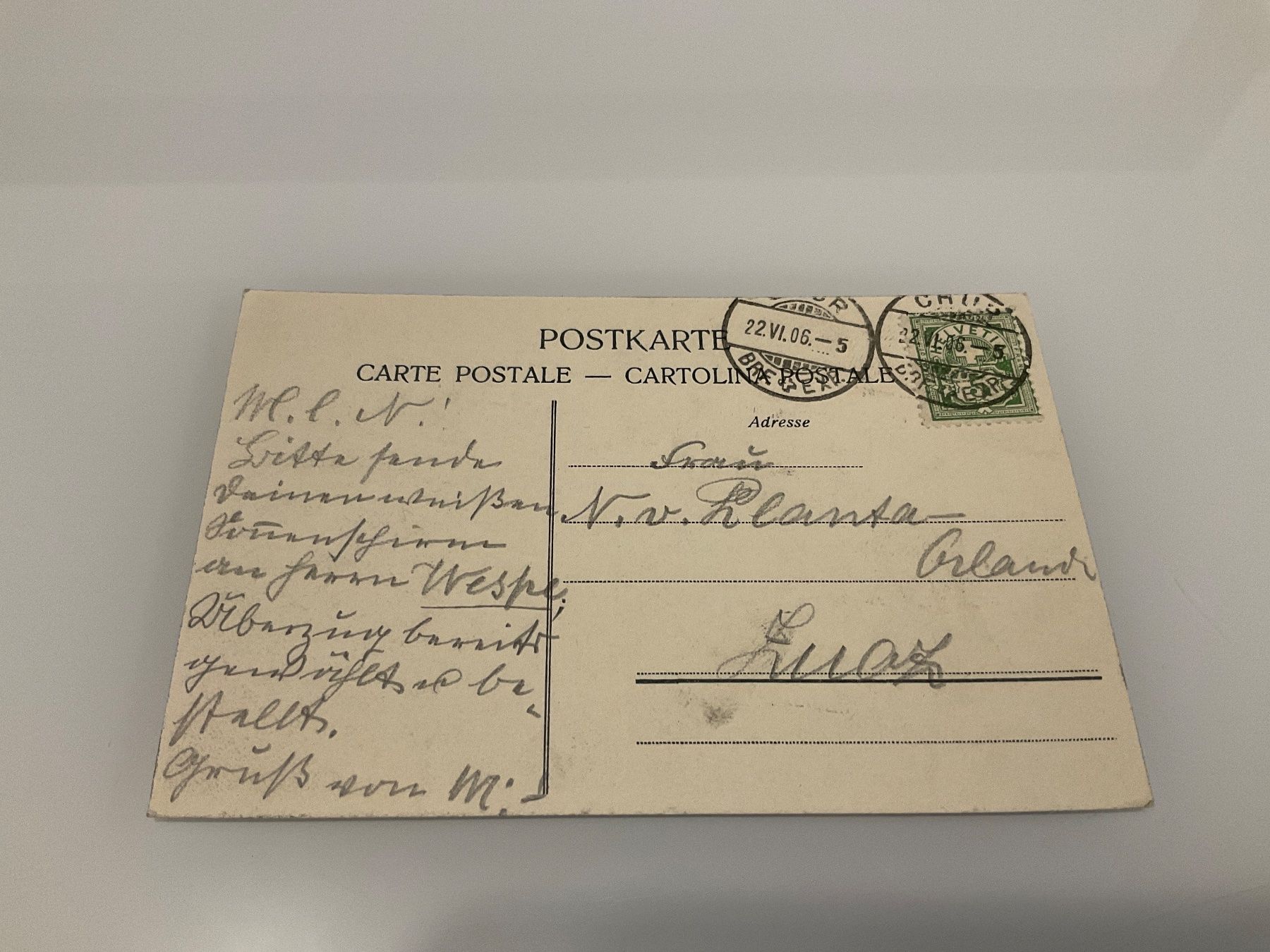 Ansichtskarten: 1906 Ansichtskarte von Chur(Oberland) - Zuoz – Gebraucht aus Rickenbach Sulz von ser_cv7t 1