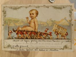 Litho Werbe PK / Nestle - Milchpulver Gelaufen 1920