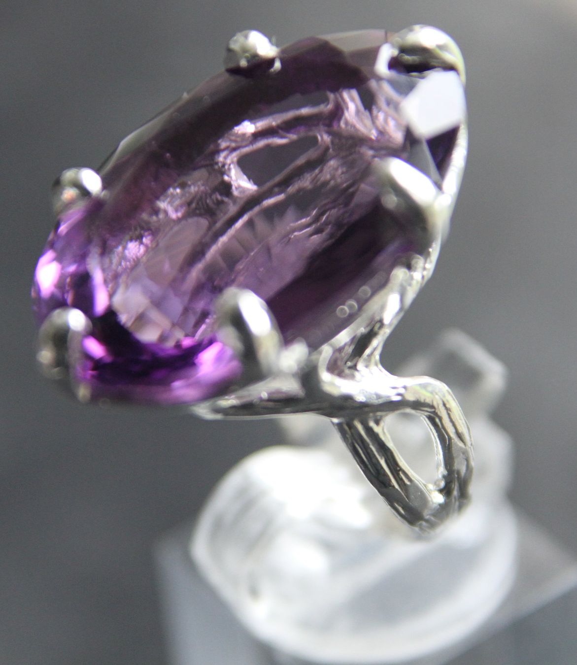 Anelli: NEU: Amethyst Schmuck Ring Grösse 57 Designerstück – Nuovo (secondo la descrizione) da Matten b. Interl venduto da EdelsteineInterlaken 2