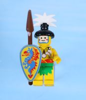 LEGO Minifigur Islander, King, with Black Hair-Piece