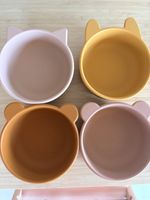 Set of 4 Cute Liewood Silicone Baby Bowls