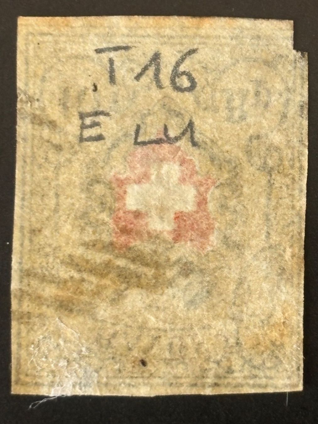 Tutti i francobolli: CH1850 - Rayon 16II - pierre E LU T 16 – Usato da Bulle venduto da Claude1630 1