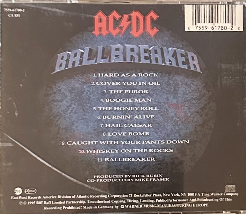 CD: AC/DC Ballbreaker CD guter Zustand – Usato da Malters venduto da Gustov 1
