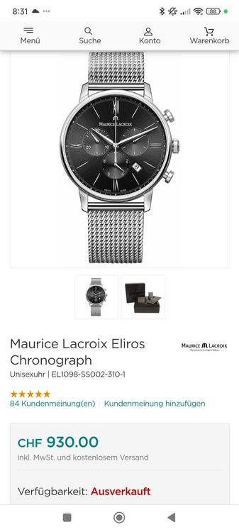 Maurice Lacroix Orologi: Maurice Lacroix Chronograph – Nuovo (secondo la descrizione) da Varen venduto da dal_k8tc 6