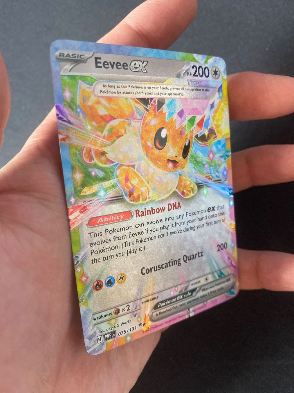 Pokémon Carte collezionabili: Eevee ex 75 - Evoli ex - Prismatic Evolutions - EN – Nuovo (secondo la descrizione) da Hausen AG venduto da Shrade 1