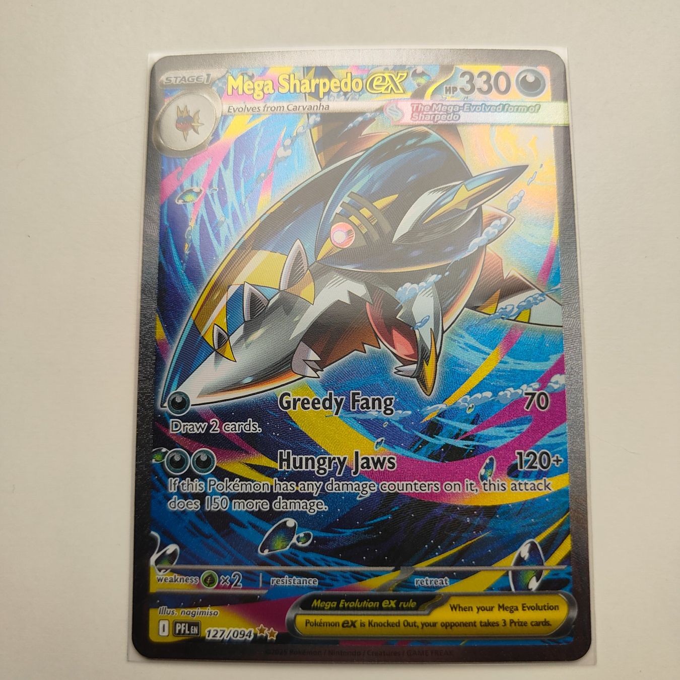 Pokémon Carte collezionabili: Pokemon Mega Sharpedo ex sar PFL – Usato da Thalwil venduto da FigurenFreunde