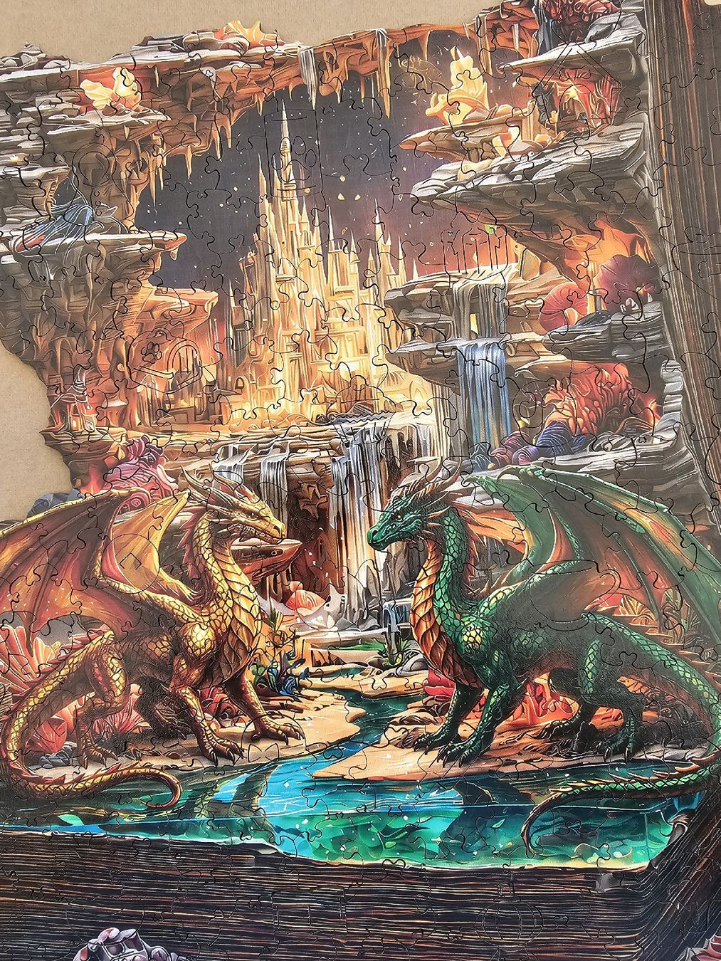 Puzzle: Holzpuzzle "Drachenwelt" Fantasy Grösse A2 – Nuovo (secondo la descrizione) da Bütschwil venduto da Taranabo 1