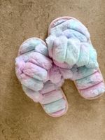 Flauschige Hausschuhe Pastell Gr. 40/41- Neu