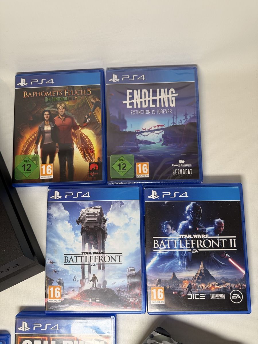 Sony Consoles: PS4 500GB + 2 Controller + 6 Spiele Komplettpaket – D'occasion à Rombach par vir_2dsd 1