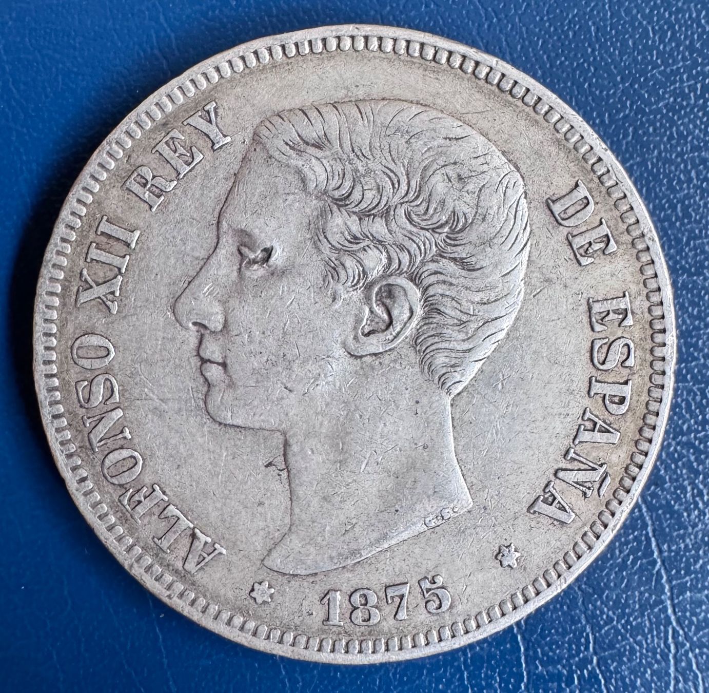 Tutti le monete: Spanien 5 Pesetas 1875 Alfonso XII Silber – Usato da Ebikon venduto da Dmasterx 3