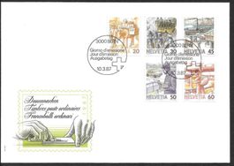 FDC Serie 733/735/737-739 5 Werte ET 10.3.1987
