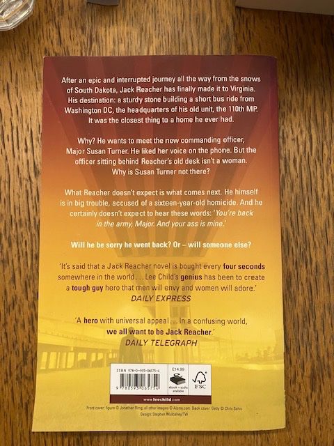 Libri: Lee Child: Never go back (Jack Reacher) – Usato da Aathal-Seegräben venduto da daso03 1