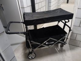 Chariot de transport pliable TecTake avec protection solaire
