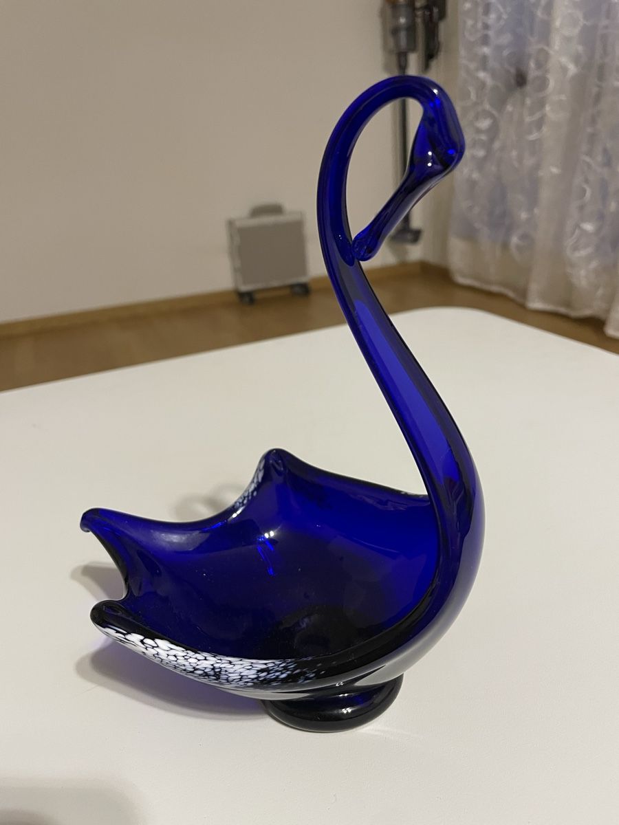 Statuette: Blaue Glas Schwan Deko – Nuovo (secondo la descrizione) da Rheineck venduto da cha_p9qy 2