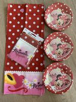 30 Minnie Mouse Plates and 2 Tablecloth Party Set, New!