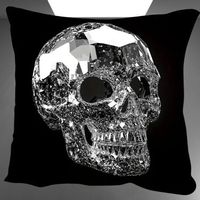 💎  Sparkle Skull Kissenbezug – Bling fürs Sofa ✨💀