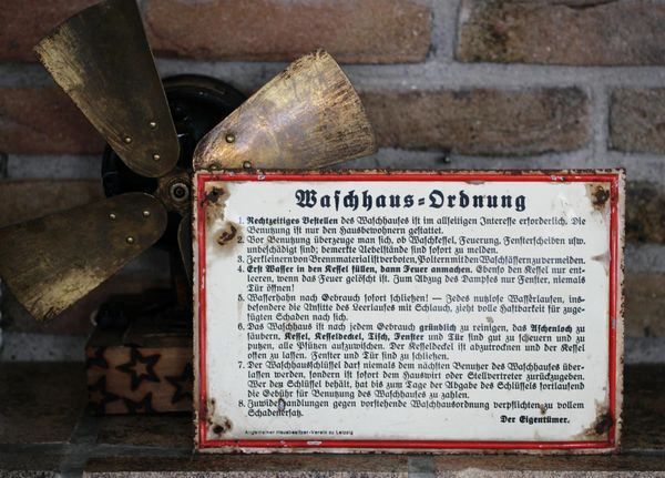 Insegne: Blechschild "Waschhaus-Ordnung" – Usato da Birrwil venduto da brandschatz_birrwil 1