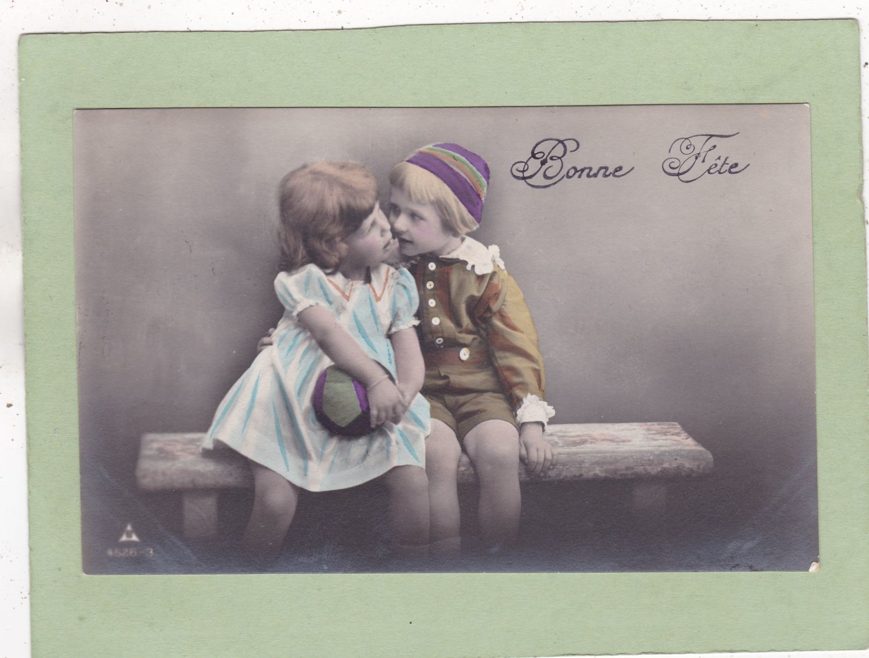 Cartoline postali: Kitsch Kinder Bonne Fête 1920 – Usato da Herisau venduto da Lisegrat2008