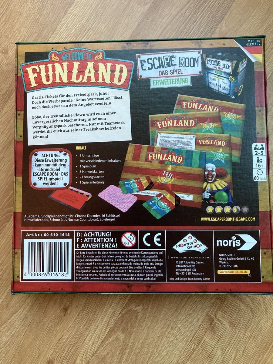 Giochi: Erweiterung Escape Room Das Spiel Funland – Usato da Emmenbrücke venduto da JJ_89 1