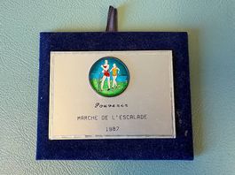 Petit support/cadre : "Souvenir: Marche de l' Escalade 1987"