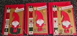 3 Weihnachtskarten mit Couvert/ Neu