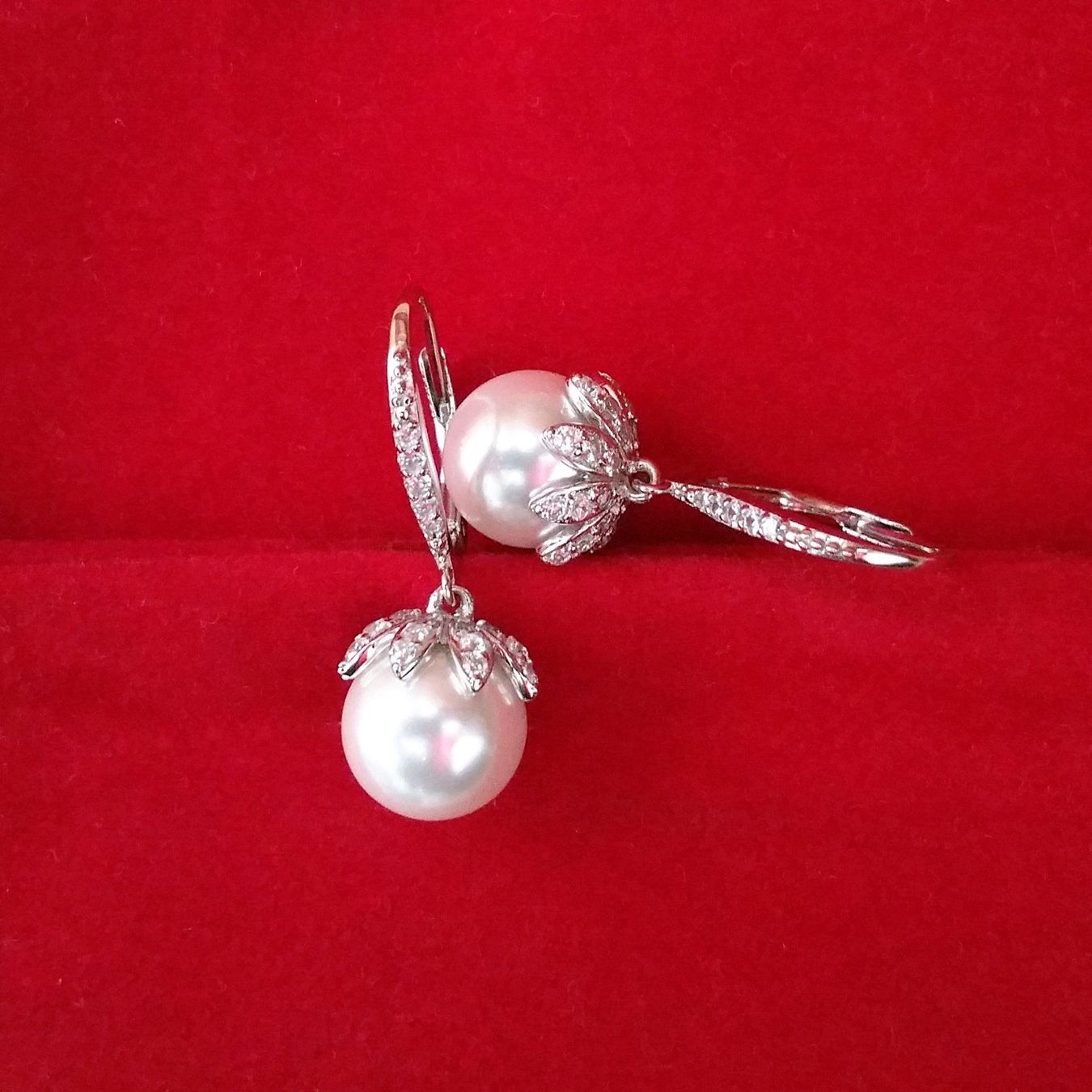 Orecchini pendenti & Orecchini a lobo: Montalin 925 Silber Ohrringe echte Muschelkernperlen – Nuovo e nell'imballaggio originale da Zürich venduto da Montalin2 4