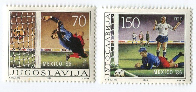 Tous les timbres: Briefmarken "Fussball". Jugoslawien. – Neuf avec emballage d'origine à Basel par Butsch5